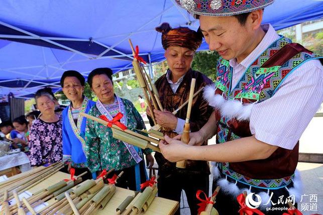 [焦點圖、八桂大地柳州]廣西融水：文化和自然遺産日傳承多彩非遺文化