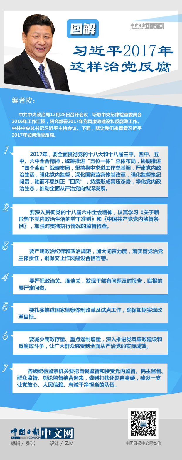 圖解：習近平2017年這樣治黨反腐