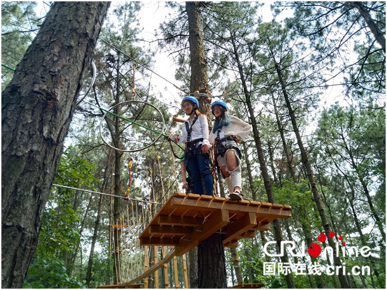 （供稿 旅遊列表 三吳大地南京 移動版）南京高淳椏溪國際慢城叢林穿越項目正式試運營