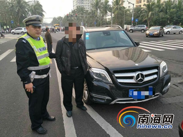 【交通】啟用預警系統追蹤偵查 海口交警截獲一套牌奔馳