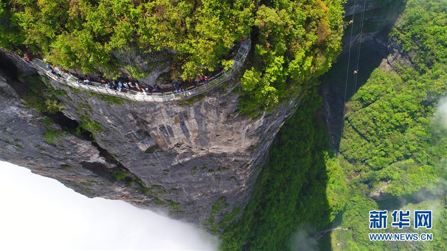 湖南張家界：雲卷雲舒山色美