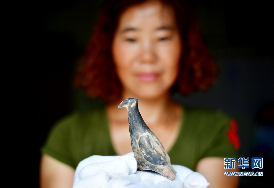 河南新砦遺址出土3800年前彩繪陶鳥