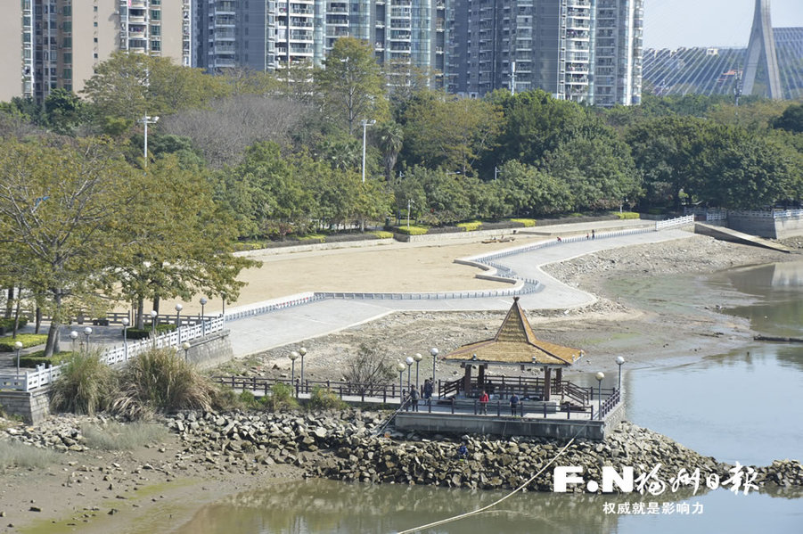 【焦點圖】【福州】【移動版】【Chinanews帶圖】福州閩江公園沙灘換新裝