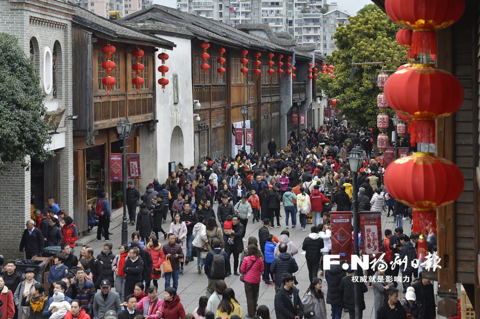 【焦點圖】【福州】【移動版】【Chinanews帶圖】春節假期福州旅遊收入超億元