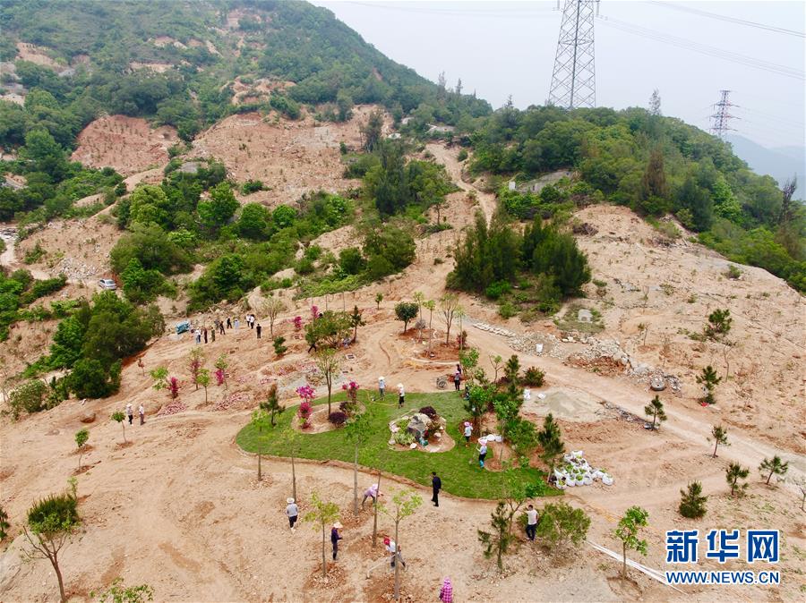 【焦點圖】【福州】【移動版】【Chinanews帶圖】拆除、復綠：福州市持續開展違建墳墓專項整治行動