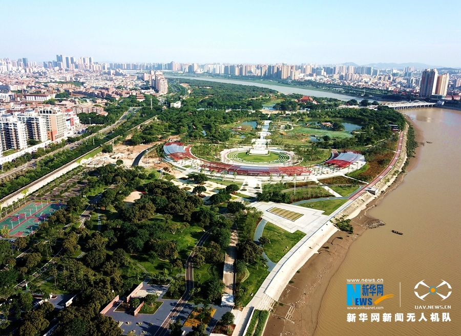 【高清圖1】航拍泉州北濱江公園 生態整治留住秀美山水