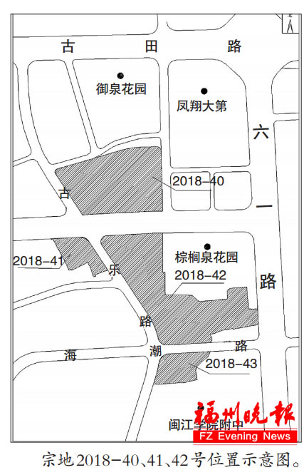 福州20日成功拍賣5幅地塊 成交價款39.33億元