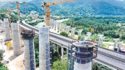 福州首條自建鐵路全線最長橋梁加緊施工中