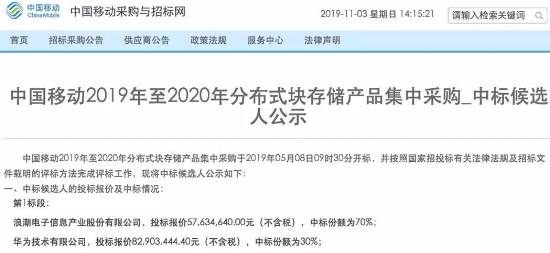 浪潮存儲中標中國移動集採大單,分佈式存儲未來已來