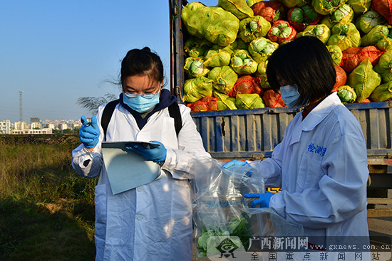 千里援鄂 桂在行動 廣西捐贈湖北果蔬冷鏈首發專列發車