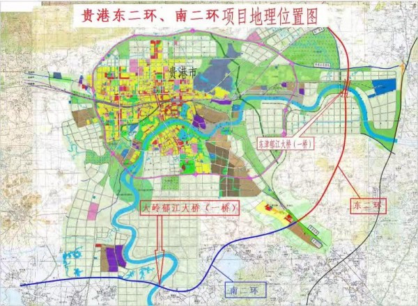 中建八局南方公司貴港九路兩橋項目建設全面提速