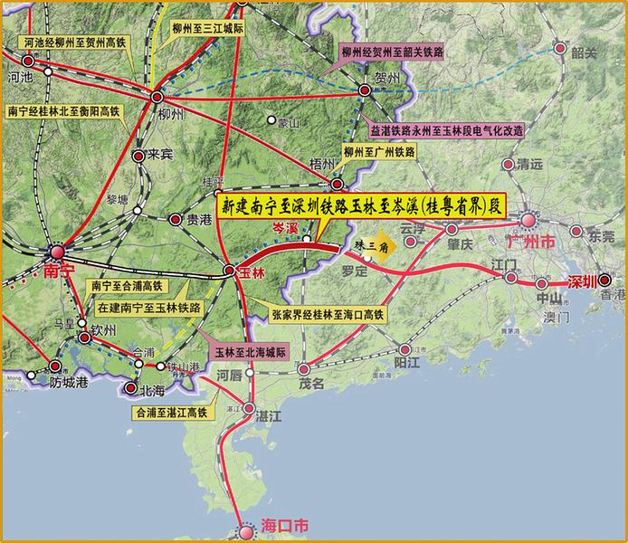 南深鐵路玉岑段項目全線開工在即 設計時速350公里