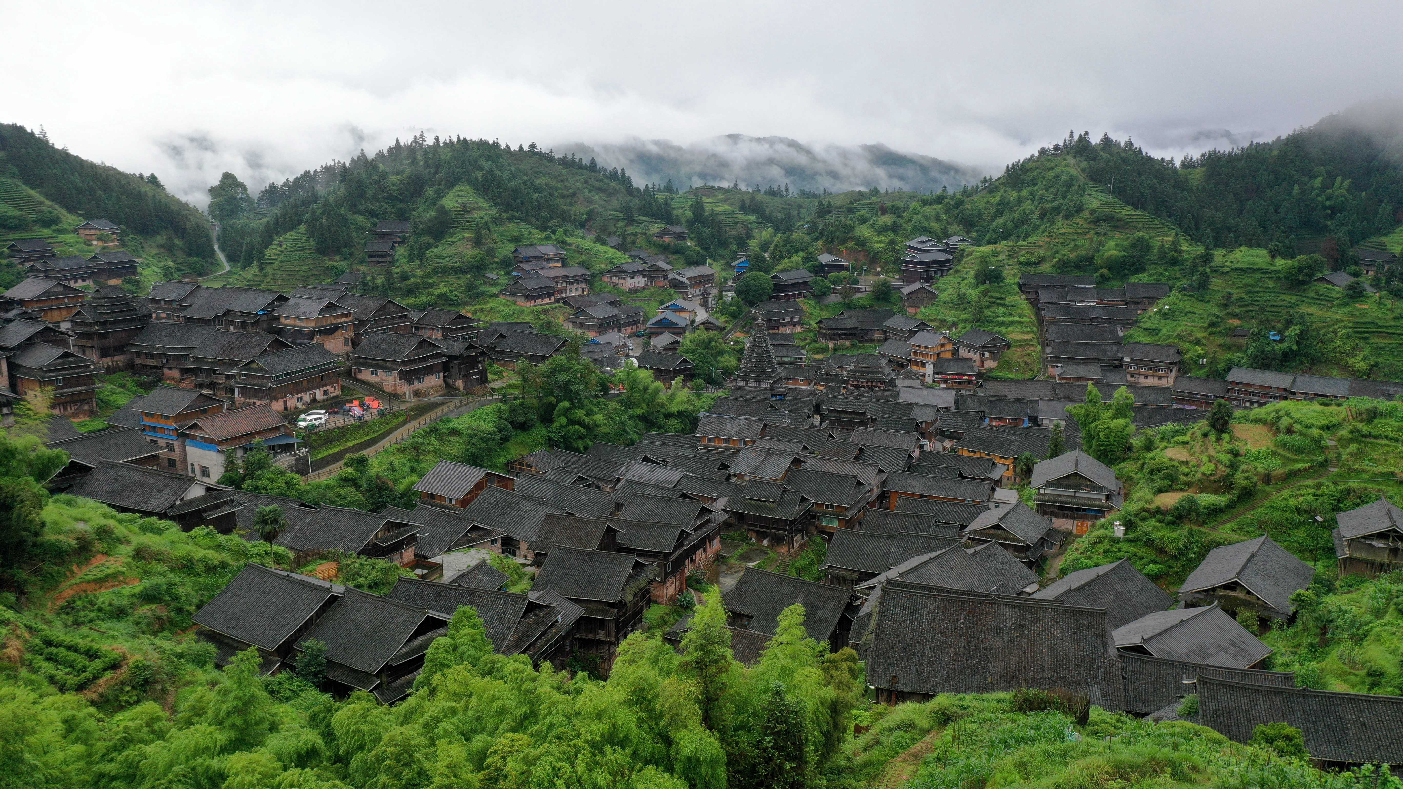 廣西三江：雨後侗寨美如畫