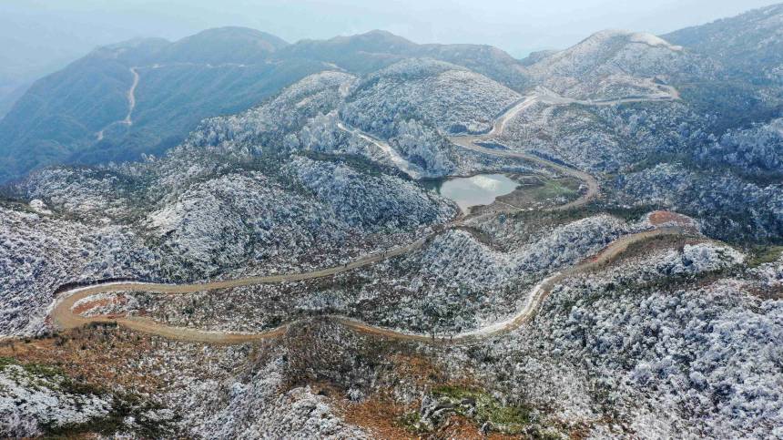 廣西三江：侗鄉雪景美如畫