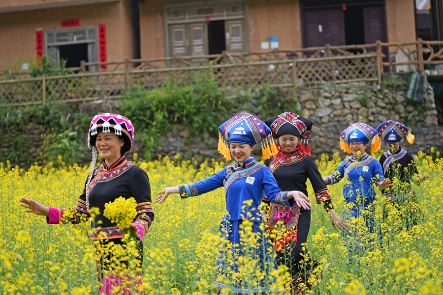 廣西德保縣：春暖花開季 風情醉遊人