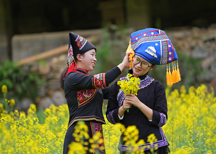 廣西德保縣：春暖花開季 風情醉遊人