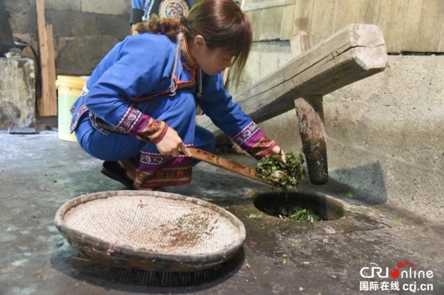 [唐已審][供稿]桂林龍勝：傳承民族技藝  苗寨婦女制“曲”忙