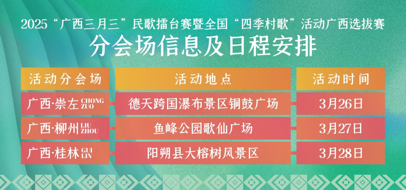 2025“廣西三月三”民歌擂臺賽暨全國“四季村歌”活動廣西選拔賽舉辦_fororder_1