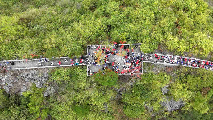 廣西鳳山縣舉辦非遺徒步活動_fororder_4