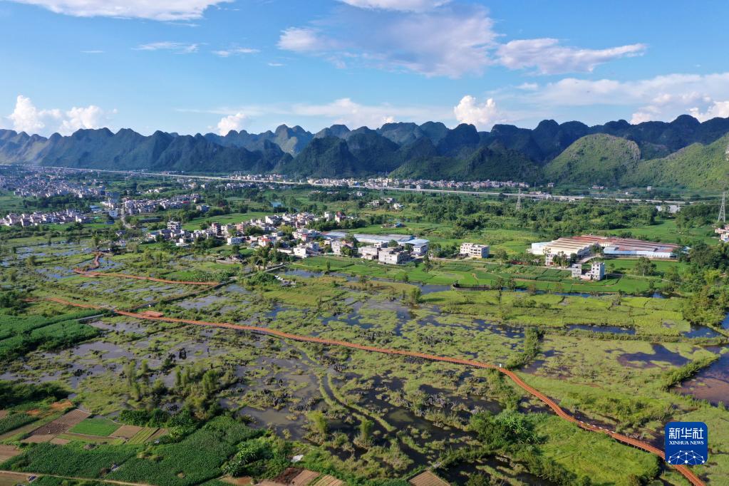 廣西都安：濕地景色美