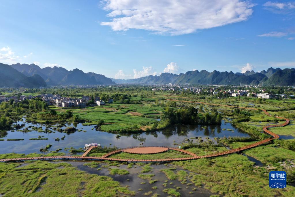 廣西都安：濕地景色美