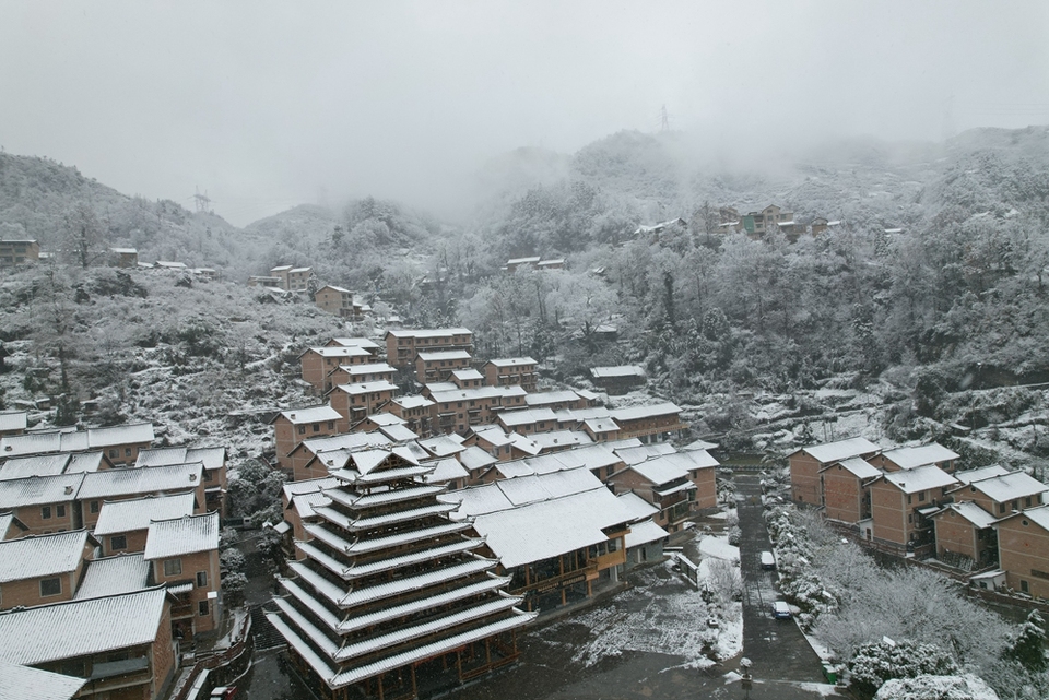 貴州鎮遠迎來2025年初雪