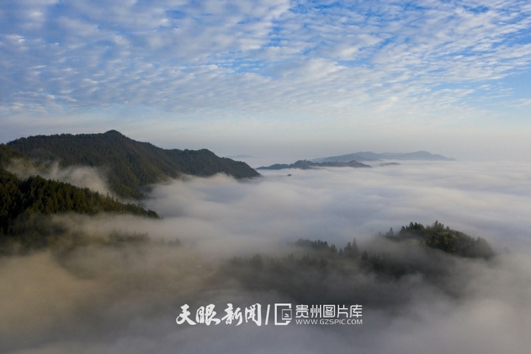 （中首）黔東南從江：冬日山村雲海美