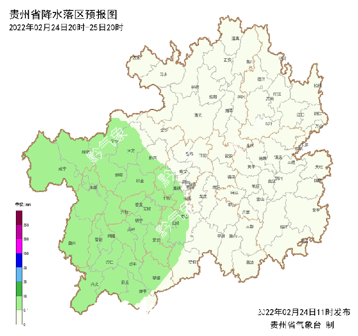 2月27日 貴州省各地氣溫將回升