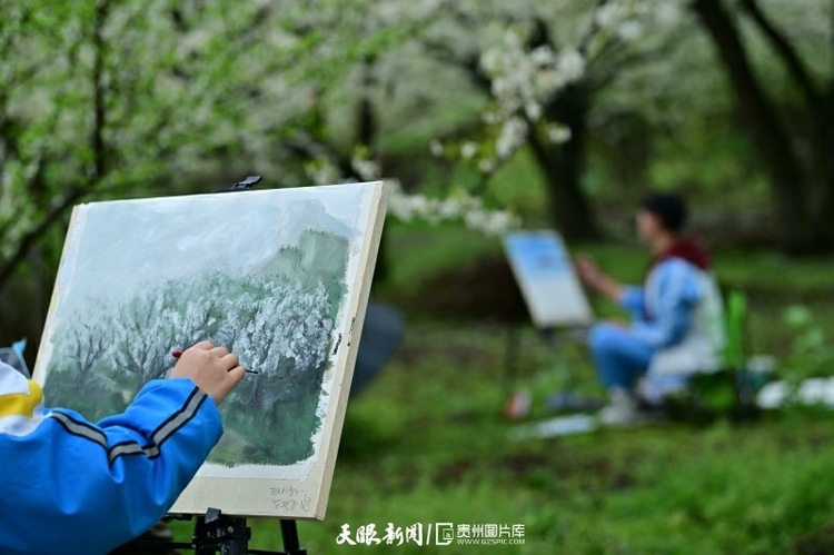 （中首）貴州黃平：小小畫筆“繪”春色