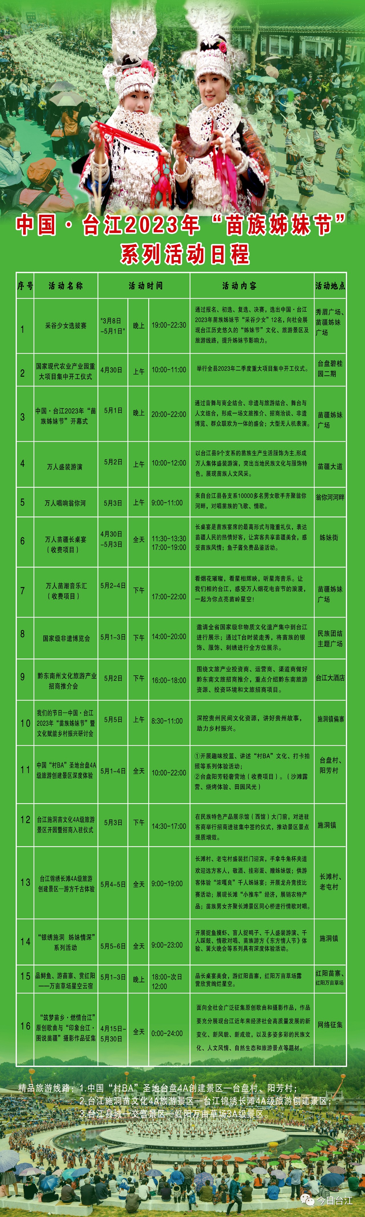 （供稿） 中國•臺江2023年“苗族姊妹節”將於4月30日至5月6日舉行_fororder_微信圖片_20230420092726