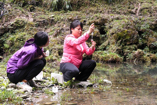 貴州綏陽全力推動雙河洞申報世界自然遺産_fororder_申遺科考現場 李前勇攝5