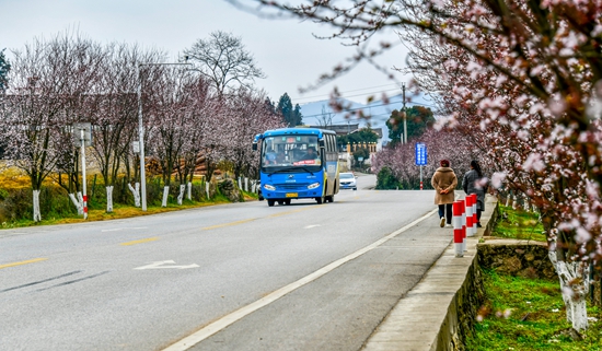 貴州甕安：“黨建+”打造特色公路文化_fororder_甕安境內G354線猴場至高粱坪路段景色宜人。(于文 攝）