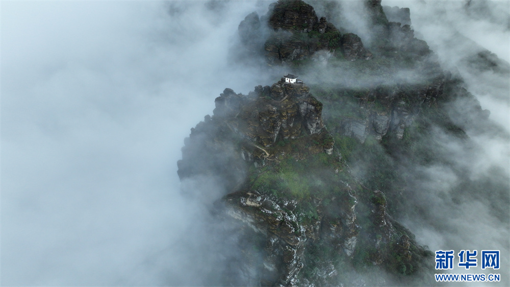 貴州梵凈山：迎來立冬後首場霧凇景觀