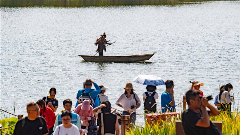 “大雁伴飛”遊東湖 武漢東湖生境雁島開園