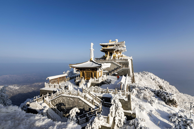 湖北隨州大洪山：千山銀裝 萬壑素裹