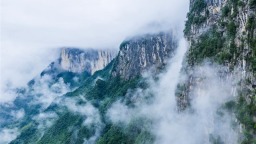 湖北恩施：雨後峽谷似仙境