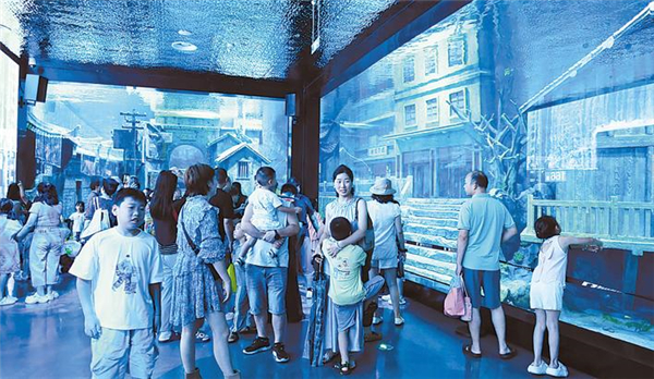 三峽移民博物館水下展廳聽得到叫賣聲、打鐵聲、峽江號子  千年古鎮沉江底日涌萬客憶歸州_fororder_01