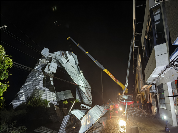 湖北天門：強對流天氣導致電力線路斷線  供電部門連夜搶修_fororder_圖片13