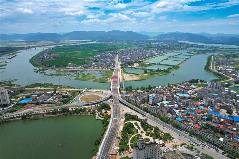 激活富水“黃金水道” 湖北陽新八一大橋建成通車_fororder_圖片20