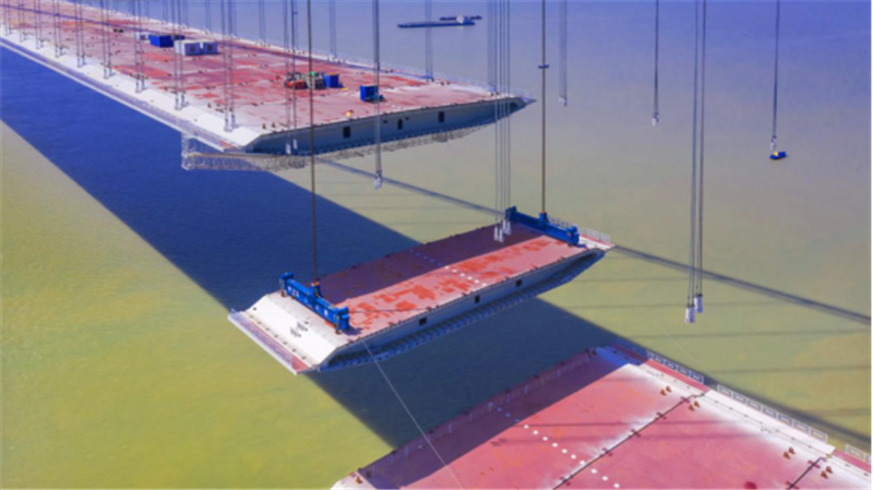 光影映大橋:攝影師定格建設中的武漢雙柳長江大橋_fororder_圖片55