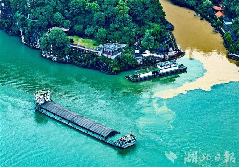 長江西陵峽峽口現 “涇渭分明” 景觀_fororder_微信圖片_20250701094319