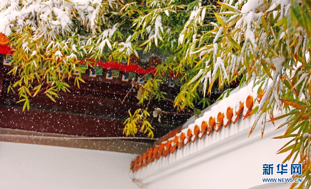 航拍：飛雪黃鶴樓 風景美如畫