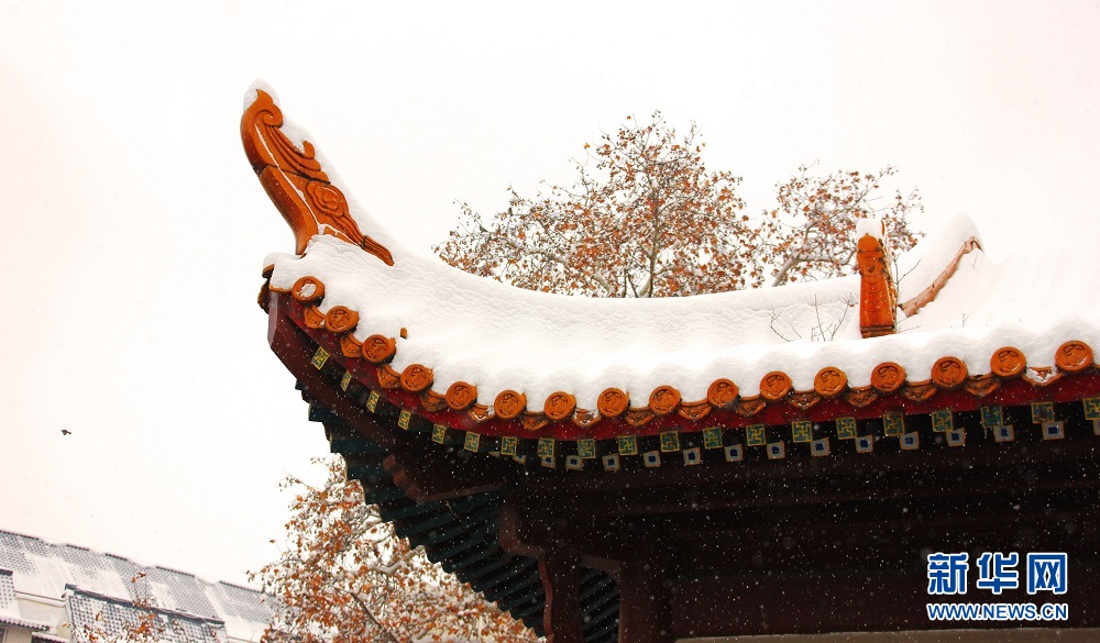 航拍：飛雪黃鶴樓 風景美如畫