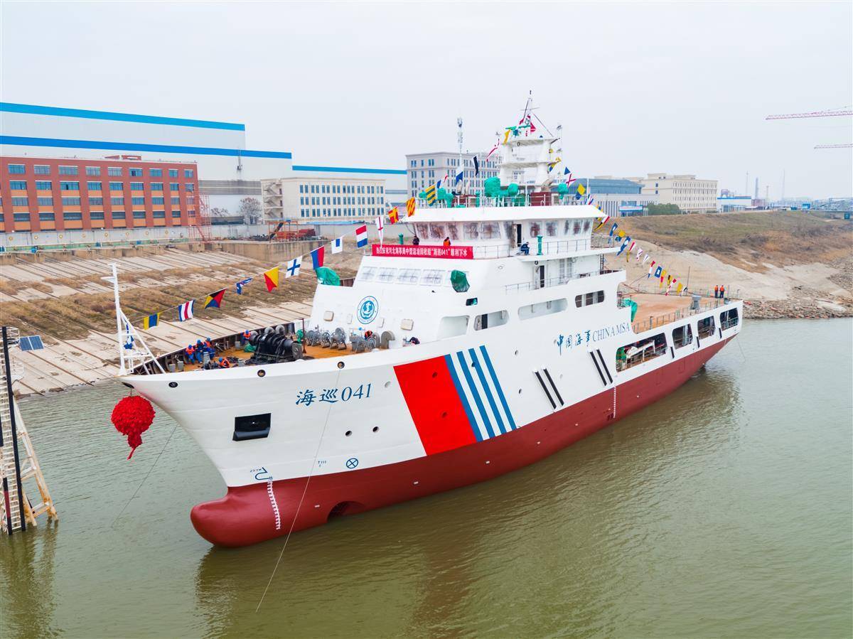 武船造！我國海事系統最大溢油回收船在漢下水