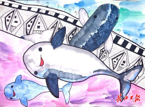“愛繪江豚守護長江”全國青少年畫展在黃石開幕