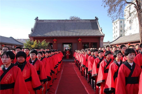 石家莊市正定縣第六中學舉行春季祭孔謝師禮