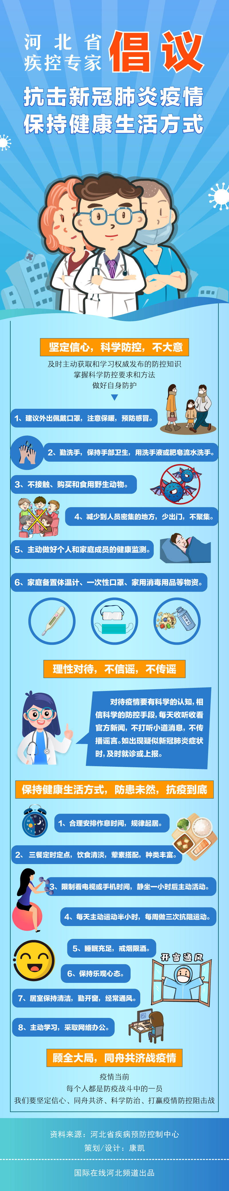 （圖解）河北省疾控專家發出“抗擊新冠肺炎疫情 保持健康生活方式”倡議