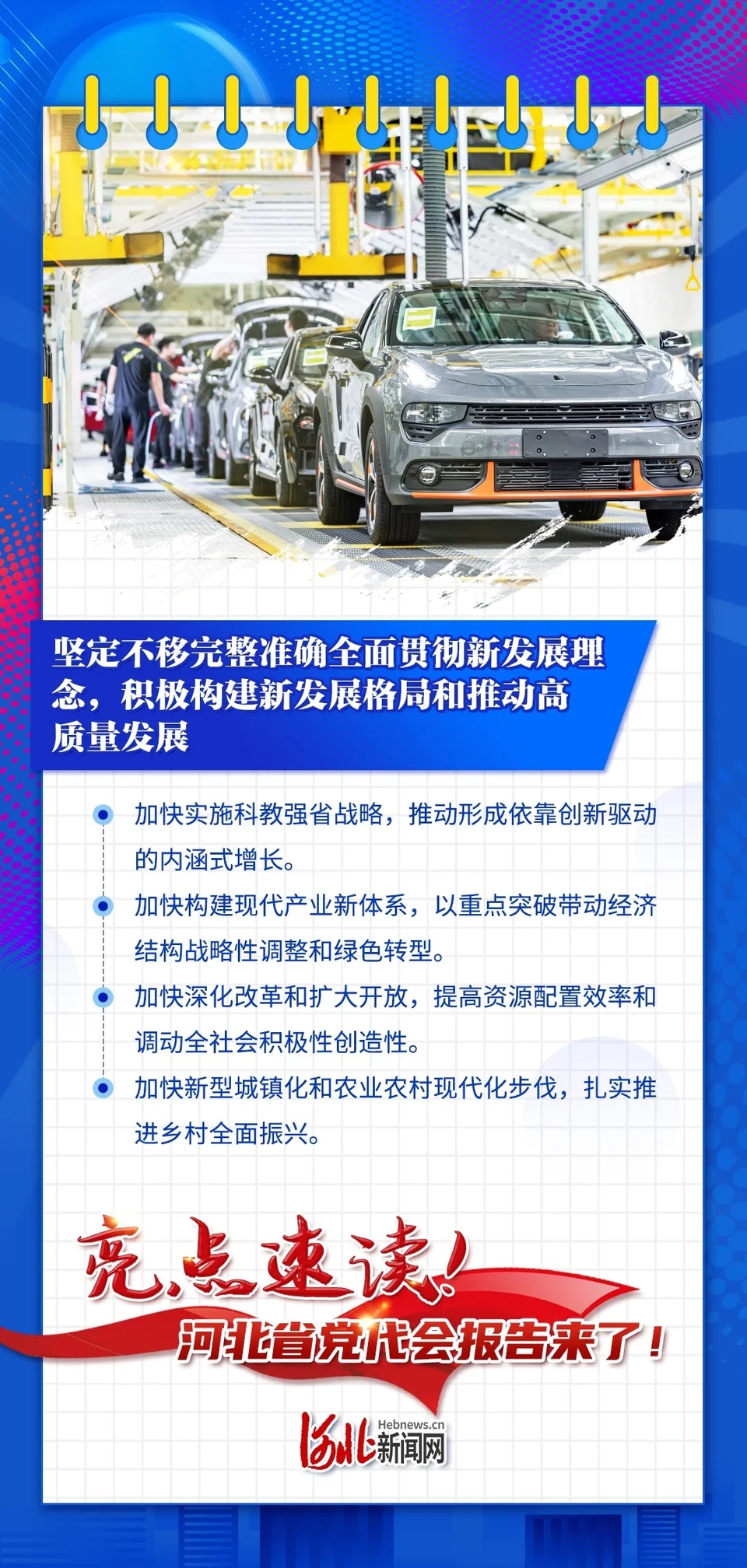 海報丨亮點速讀！河北省第十次黨代會報告來了！