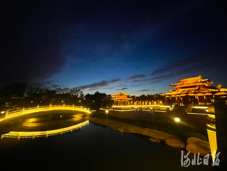 圖説雄安｜悅容公園夜景醉遊人