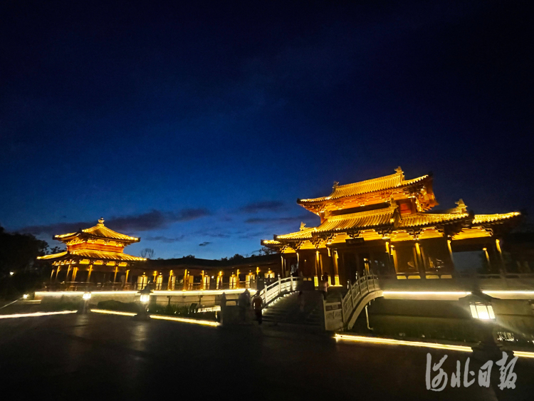 圖説雄安｜悅容公園夜景醉遊人